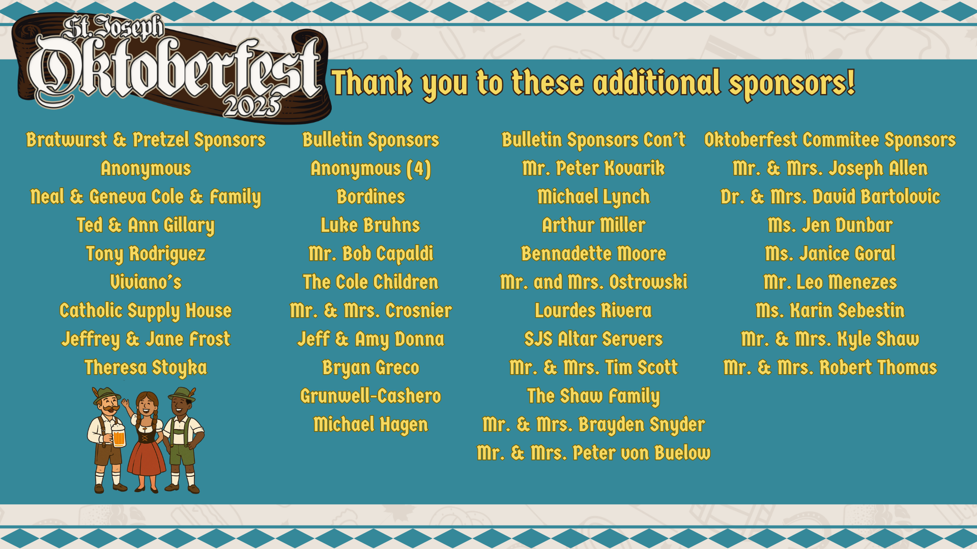 Oktoberfest Individual Sponsors