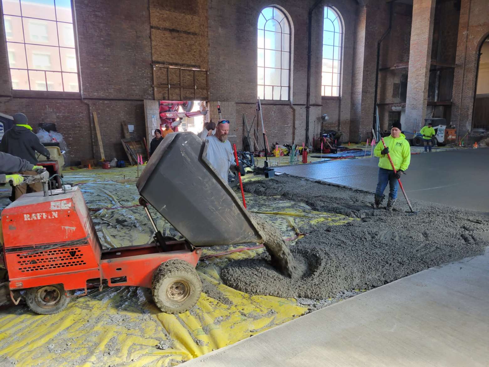 Building Our Provincial Shrine:  Restoration Continues as Floor is Poured