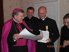 Abbe Alexander Willweber receives Papal Medal