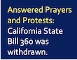 Prayers Answered. CA SB 360 "Confession Bill" Withdrawn