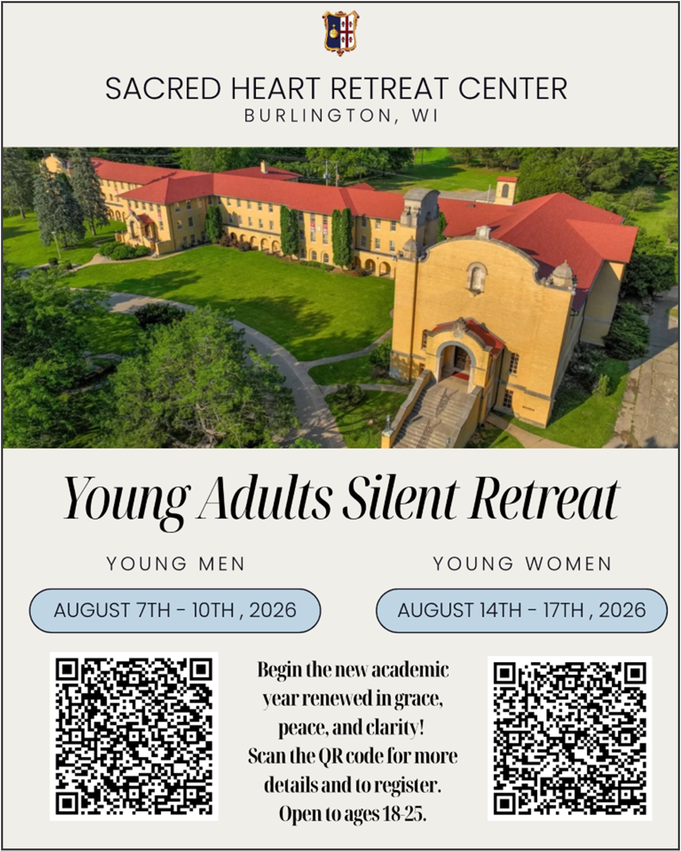 Young Adult Retreats Sacred Heart Summer 2026